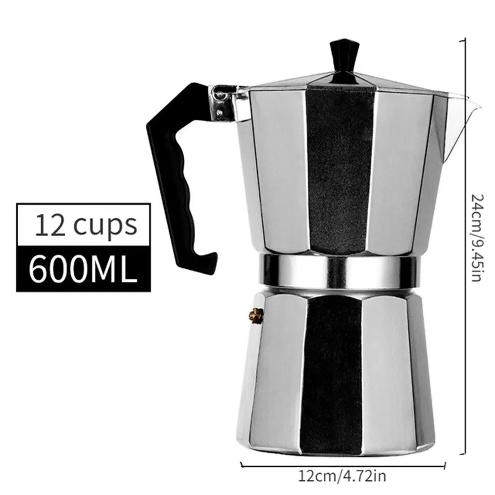 Aluminum Moka Coffee Pot For Home Office And Outdoor Brewing 11