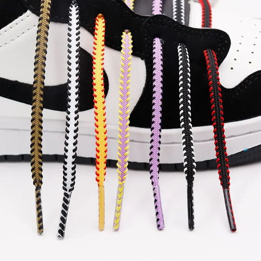 Premium Double Color Flat Rope Laces For Sneakers And Pajamas 0