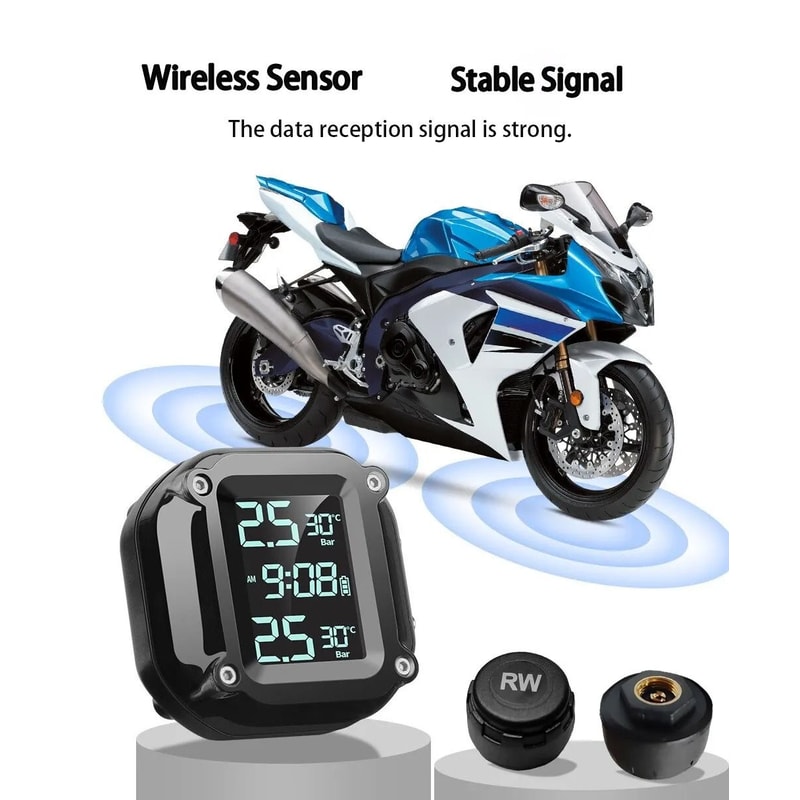 Wireless Motorcycle Tire Pressure Monitor 4