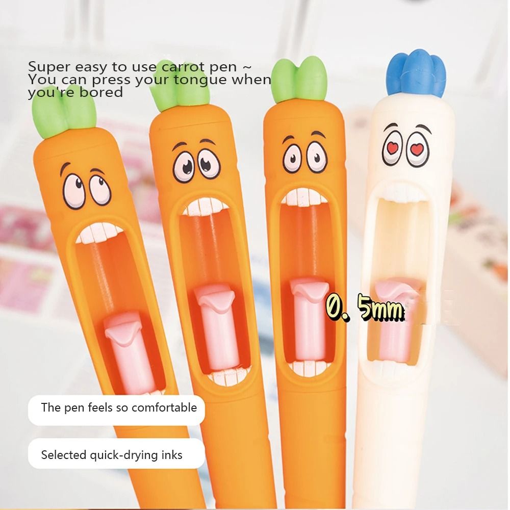 Carrot Push Pop Gel Pen 0