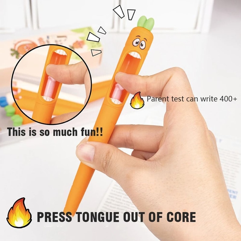 Carrot Push Pop Gel Pen 4