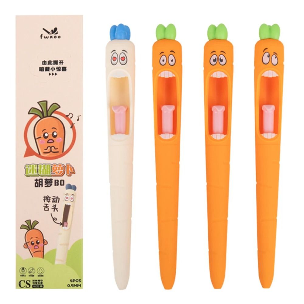 Carrot Push Pop Gel Pen 5