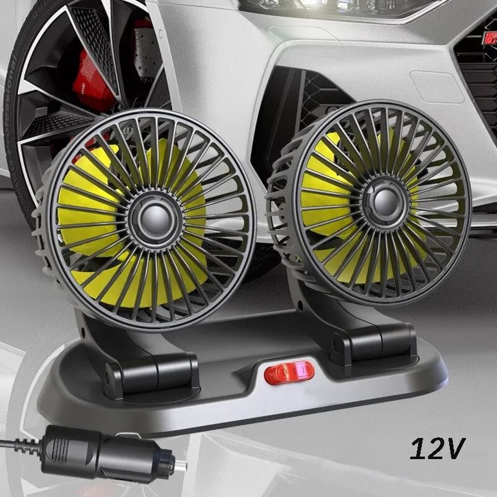 Dual Head Adjustable Vehicle Cooling Fan 1