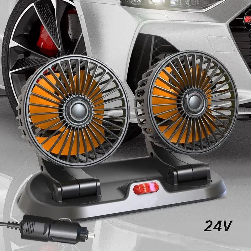 Dual Head Adjustable Vehicle Cooling Fan 6