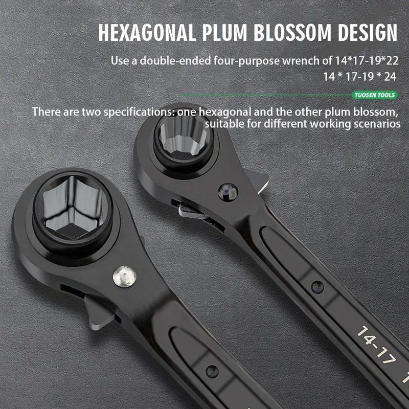 8 In 1 Dog Bone Ratchet Wrench 2