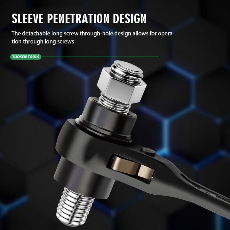 8 In 1 Dog Bone Ratchet Wrench 4