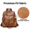 Retro Fashion PU Leather Travel Back Pack 1