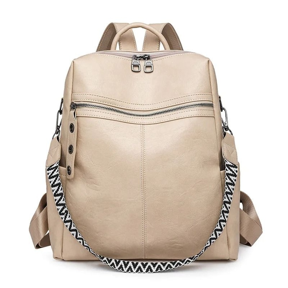 Retro Fashion PU Leather Travel Back Pack 9
