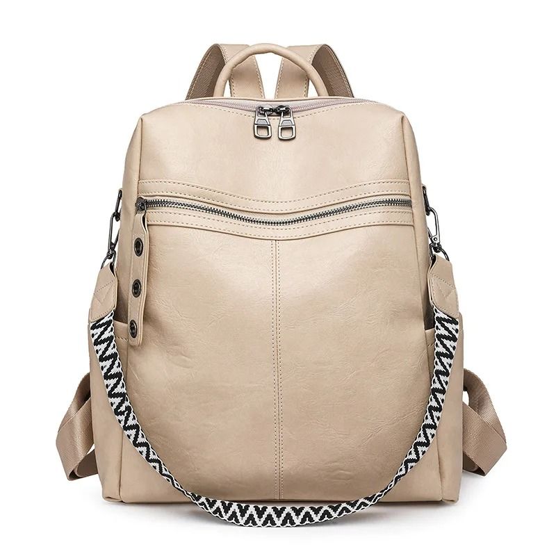 Retro Fashion PU Leather Travel Back Pack 9