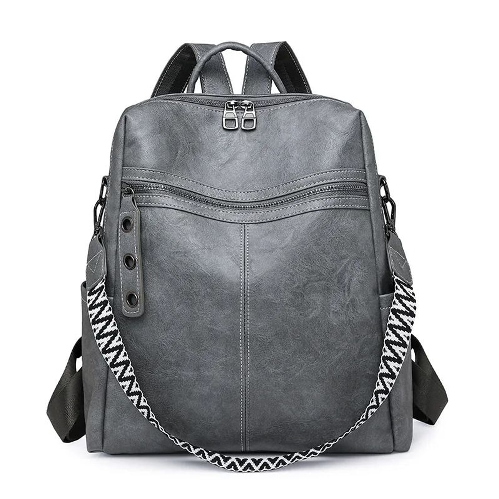 Retro Fashion PU Leather Travel Back Pack 11