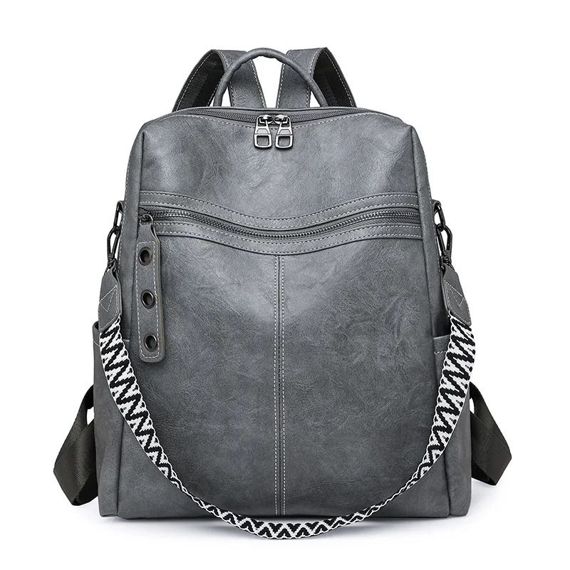 Retro Fashion PU Leather Travel Back Pack 11