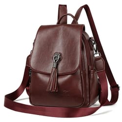 genuine leather casual commuter back pack