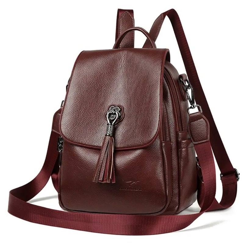 Genuine Leather Casual Commuter Back Pack 0