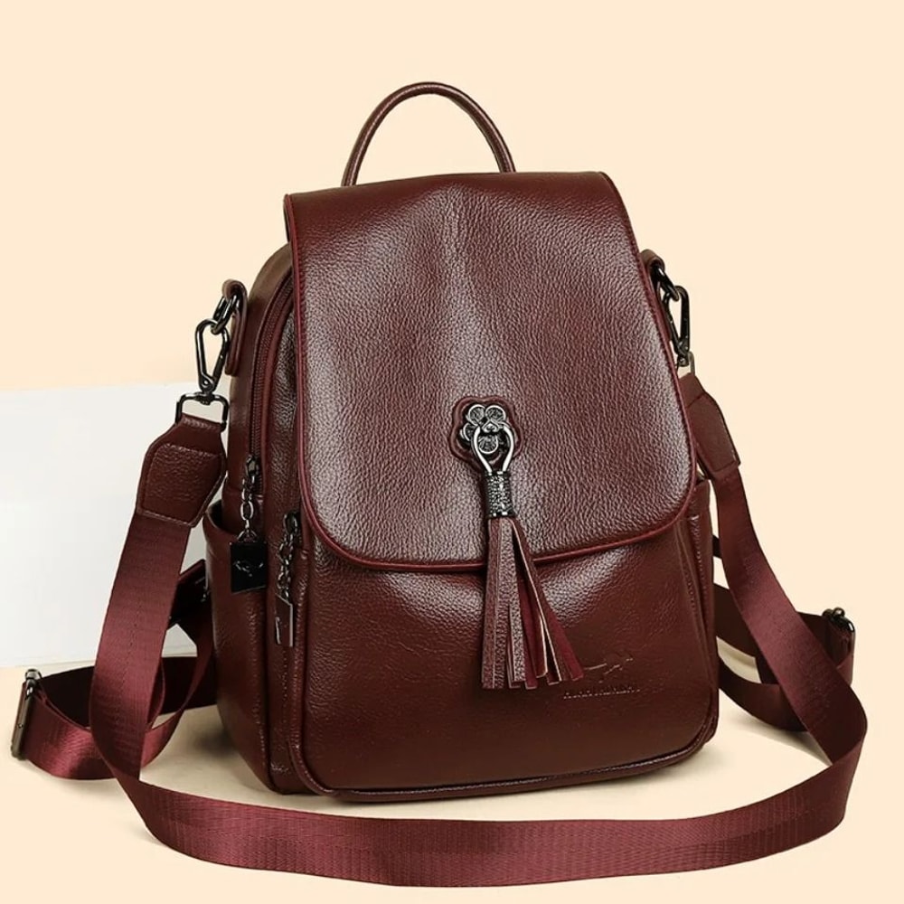 Genuine Leather Casual Commuter Back Pack 1