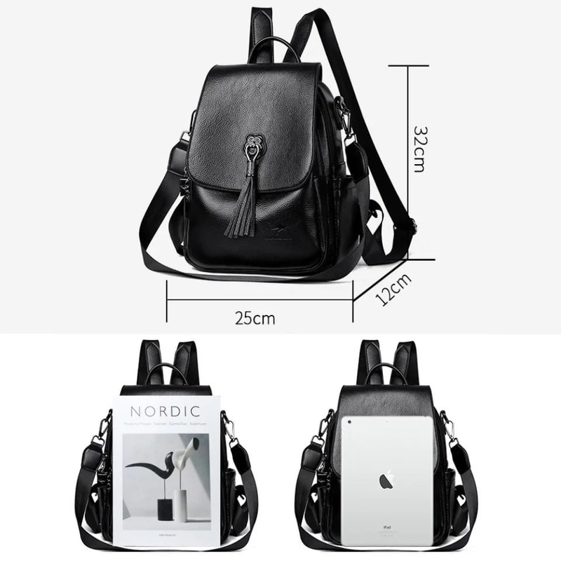 Genuine Leather Casual Commuter Back Pack 4