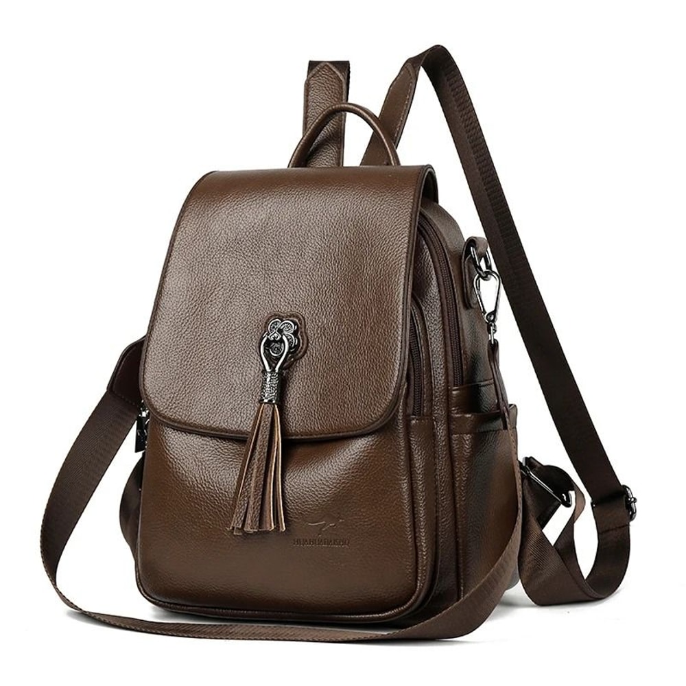 Genuine Leather Casual Commuter Back Pack 6