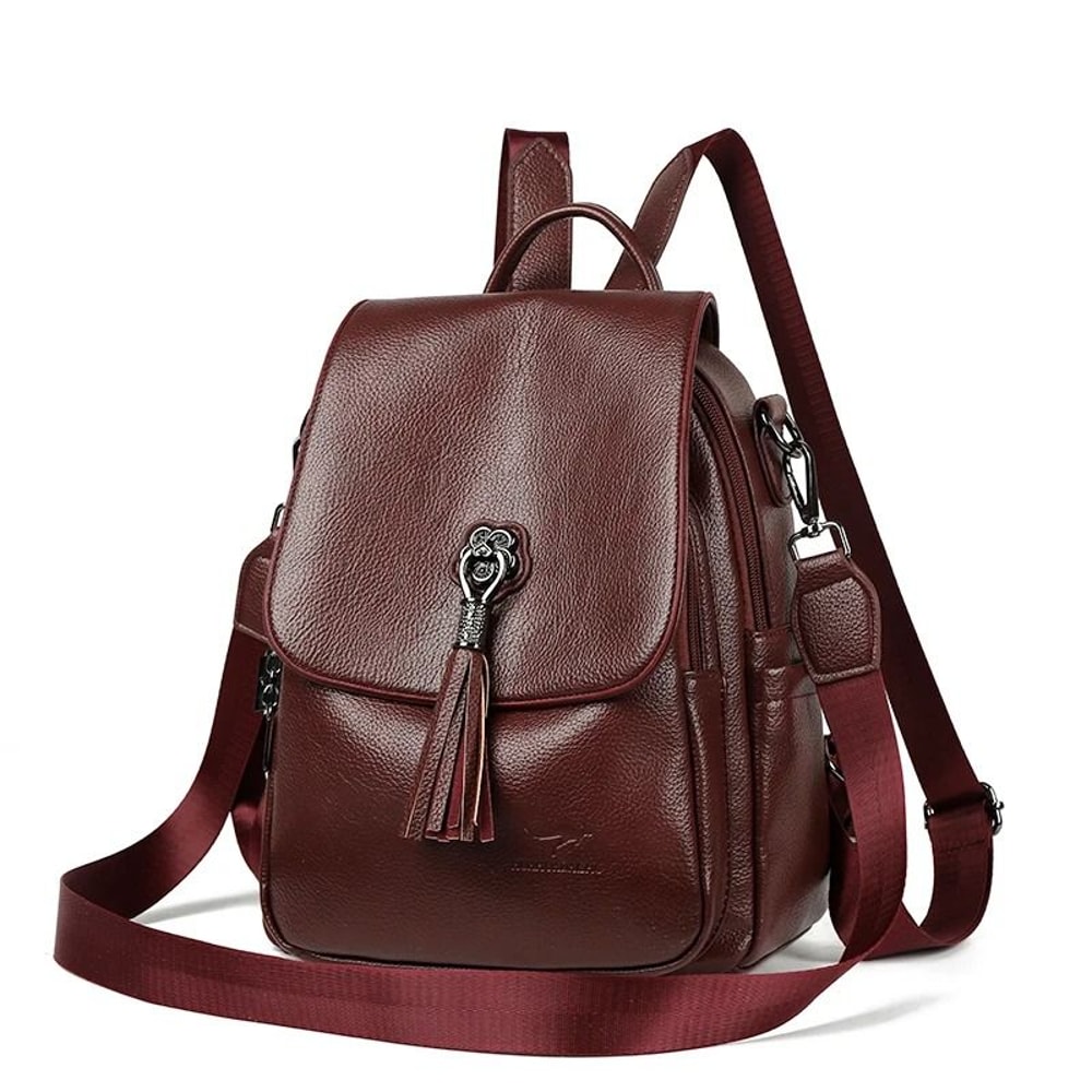 Genuine Leather Casual Commuter Back Pack 7