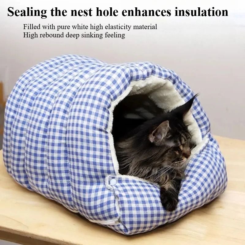 Cozy Foldable Winter Pet Sleep Bed 1