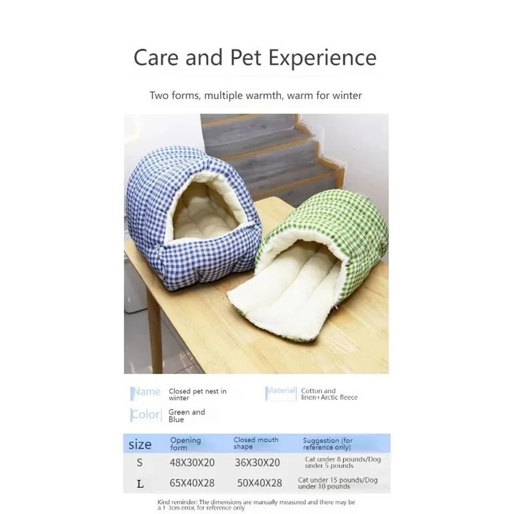 Cozy Foldable Winter Pet Sleep Bed 5