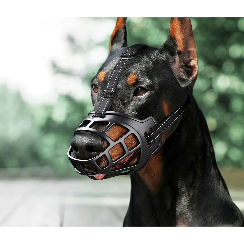Adjustable Reflective Breathable Dog Muzzle 7