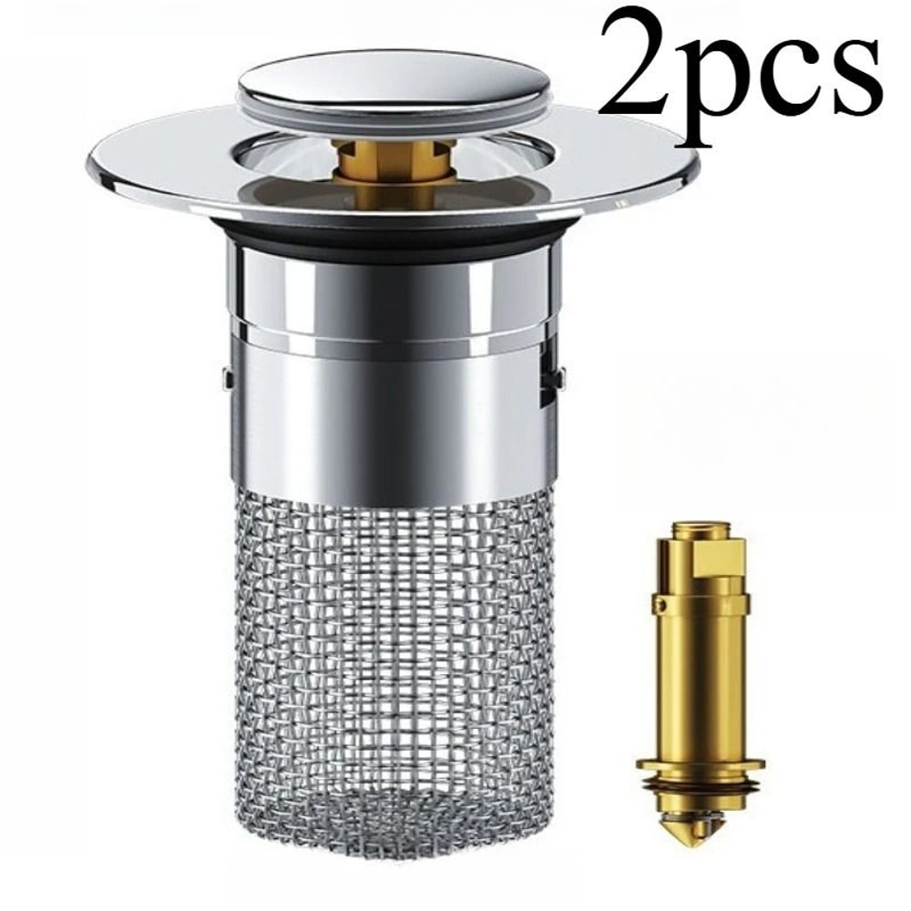Professional Stainless Steel Pop Up Sink Drain Strainer 6