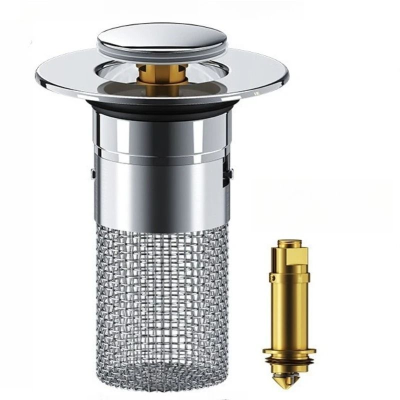 Professional Stainless Steel Pop Up Sink Drain Strainer 7