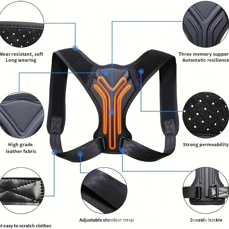 Medical Grade Adjustable Posture Corrector And Support Brace 2