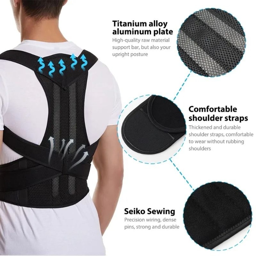 One Piece Unisex Orthopedic Full Back Support Brace 2