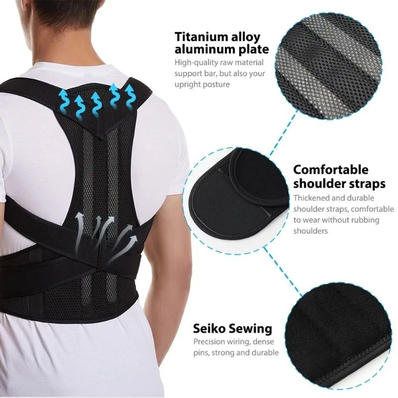 One Piece Unisex Orthopedic Full Back Support Brace 2