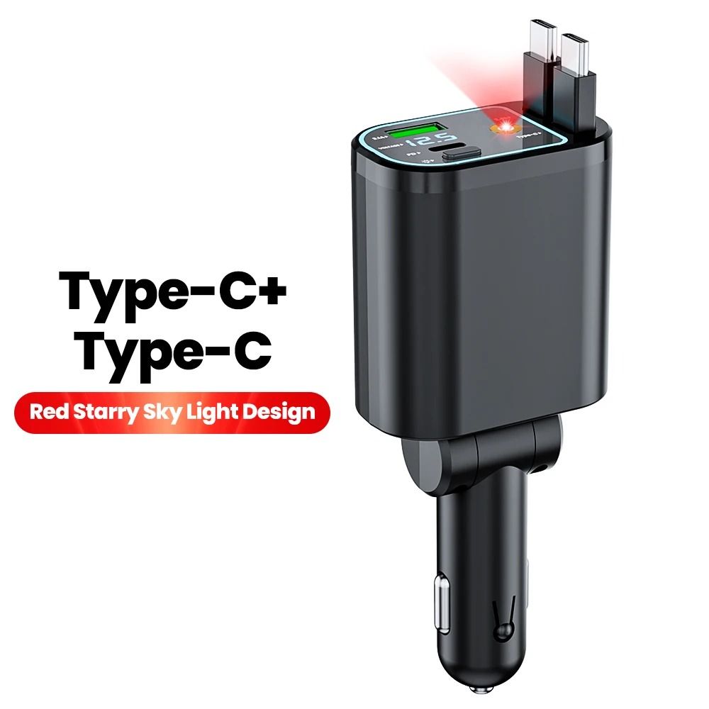 4 In 1 MultiProtocol Retractable Car Power Hub 6
