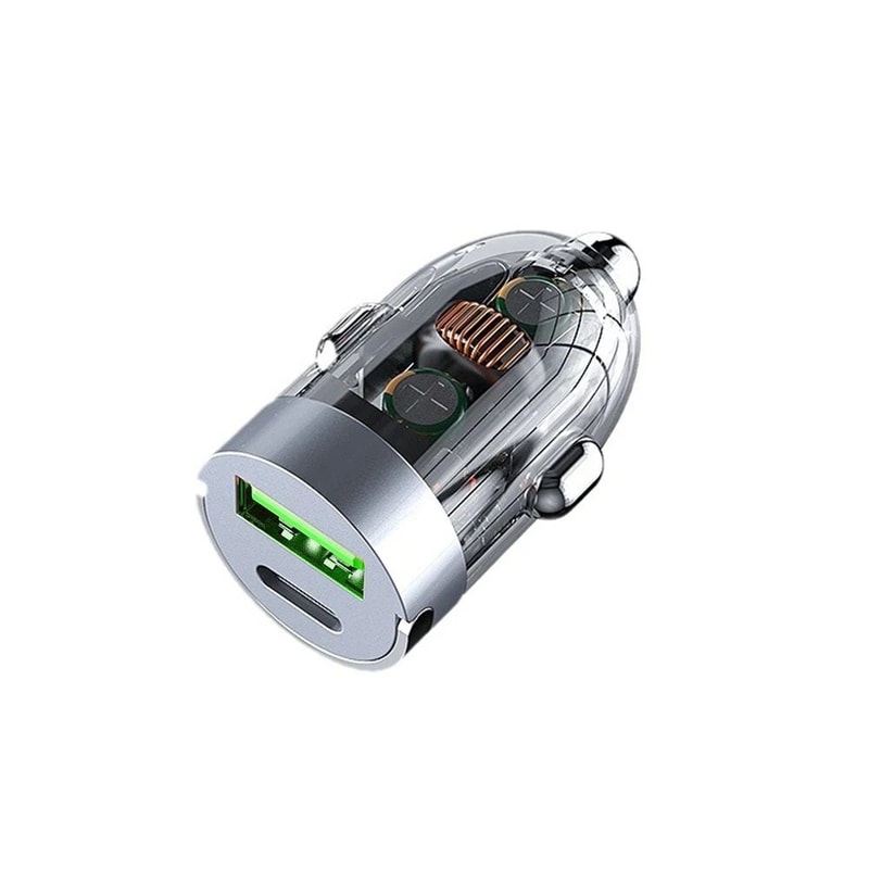 Elough 120W Transparent Fast Charging Car Adapter 6