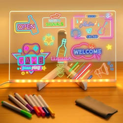 diy acrylic led glowing message and drawing board
