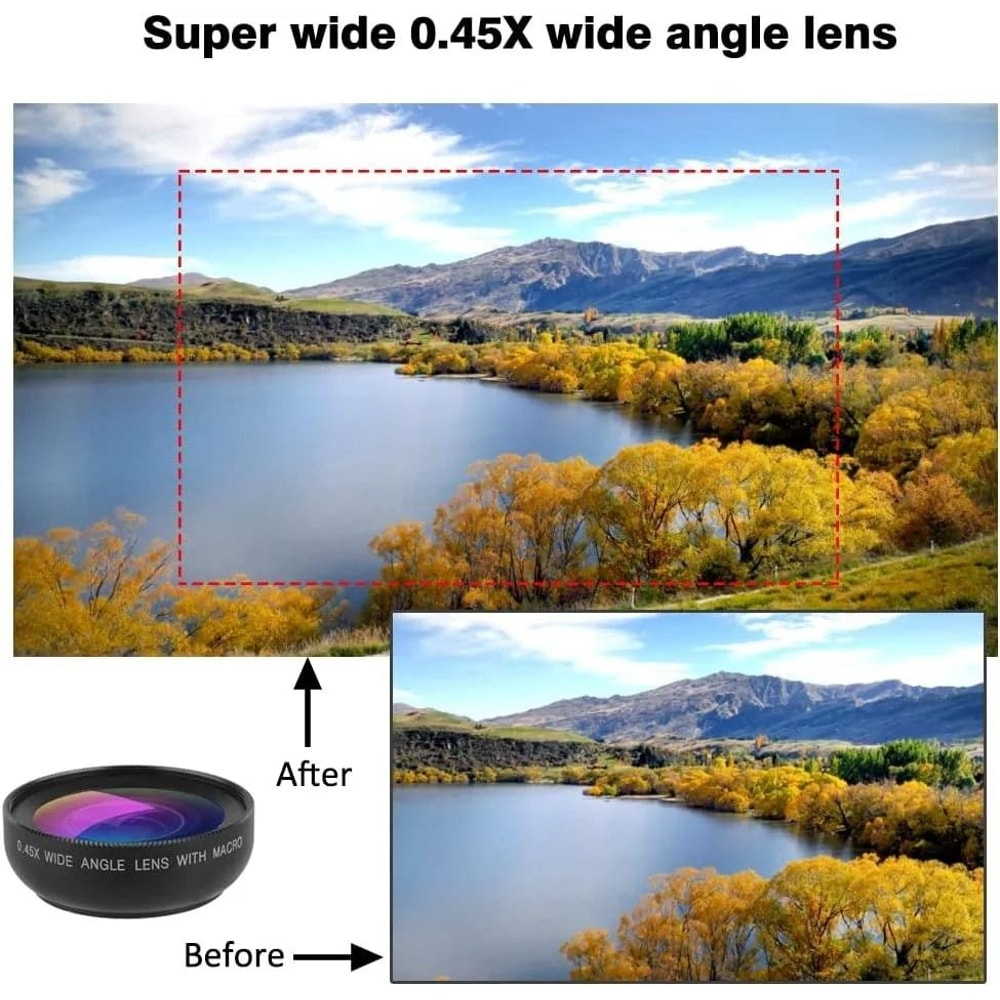 2 IN 1 Universal Wide Angle And Macro Mobile Lens Kit 4