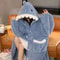 Winter Warm Fleece Shark One Piece Robe 5