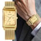 Luxury Fashion Gold Stainless Steel Wristwatch 0