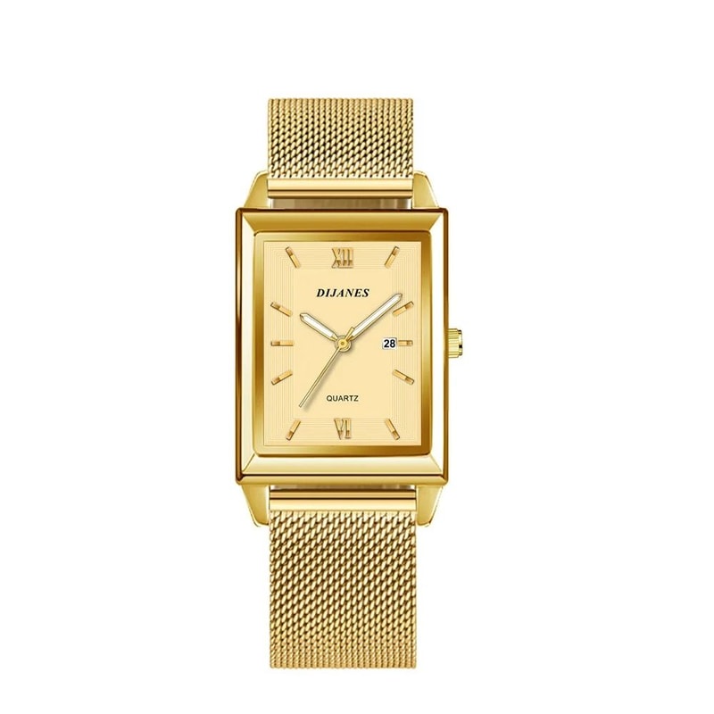 Luxury Fashion Gold Stainless Steel Wristwatch 7