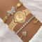4 Piece Golden Butterfly Luxury Womens Watch Set 0