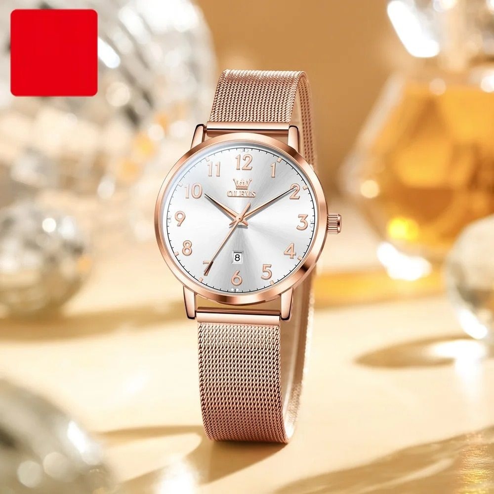 Elegant Rose Gold Quartz Bracelet Watch 5
