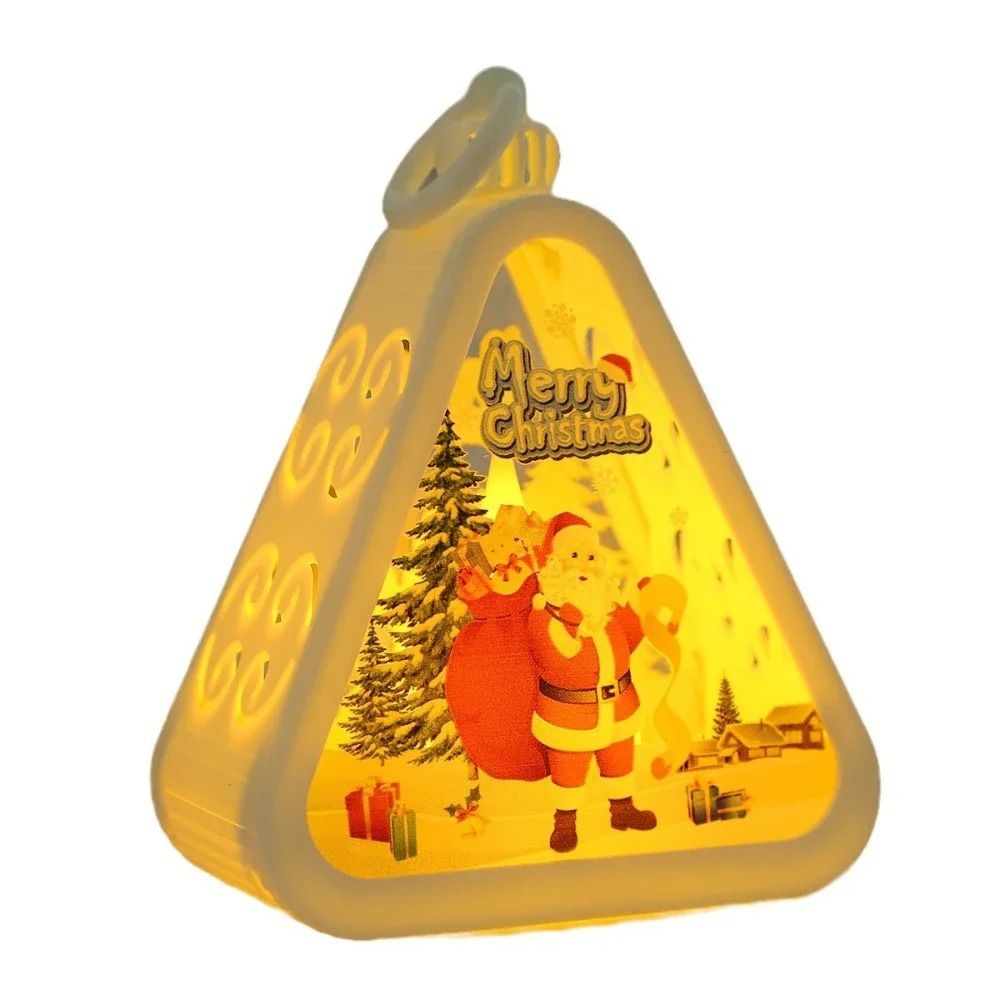 Mini Christmas LED Triangle Lantern Ornament 4