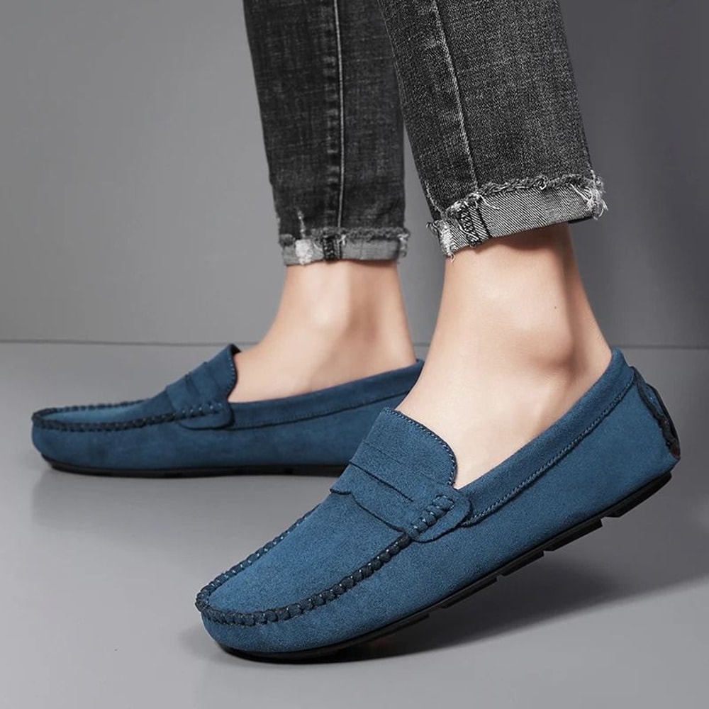 Mens Sophisticated Suede Walking And Driving Loafers 2