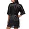 Womens Glossy Ice Silk Nightgown Robe 4