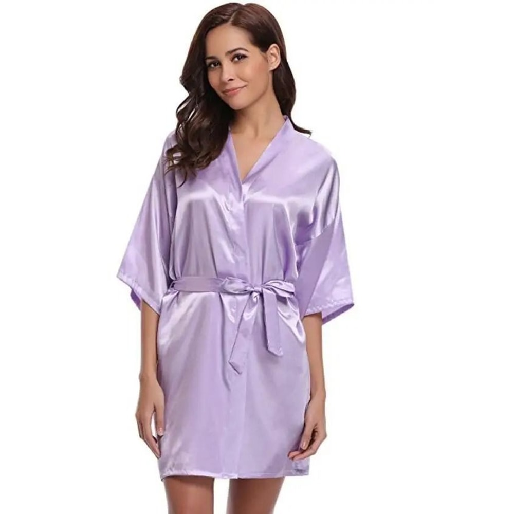 Womens Silk Kimono Bridesmaid Robe 15