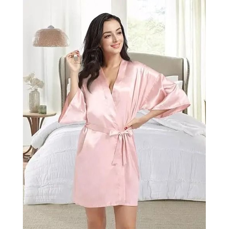 Womens Silk Kimono Bridesmaid Robe 2