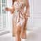 Womens Sophisticated Floral Silk Long Robe 11