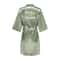 Womens Grass Green Bride And Bridesmaid Satin Robes 6