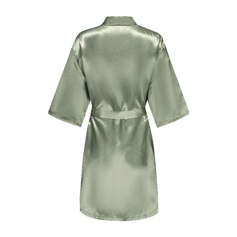 Womens Grass Green Bride And Bridesmaid Satin Robes 21