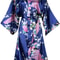 Womens Floral Silk Satin Wedding Robe 12