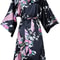 Womens Floral Silk Satin Wedding Robe 6
