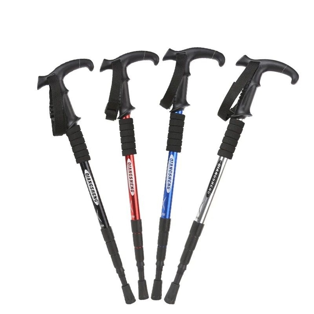 Unisex 4 Section Portable Folding Trekking Pole 0