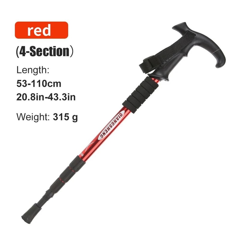 Unisex 4 Section Portable Folding Trekking Pole 6